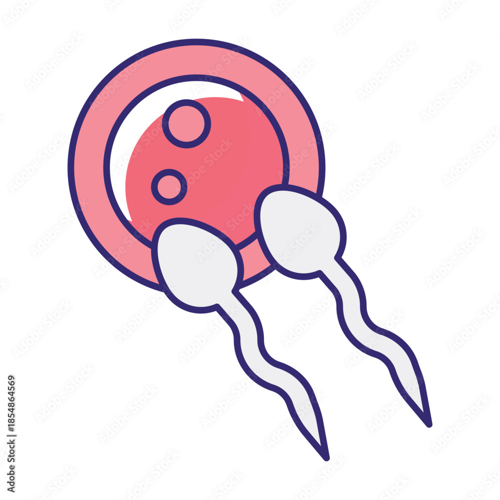 Fototapeta premium Sperm Cells Vector Icon which can easily modify or edit