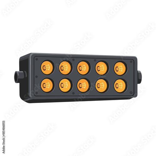 Vector Drawing of Blinder Stage Light