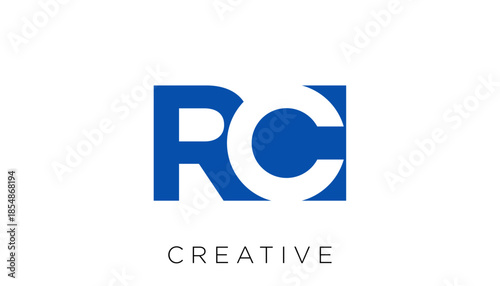 Letter RC logo design template