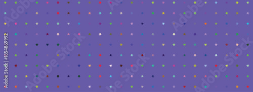 Colorful star shapes on a light purple background pattern