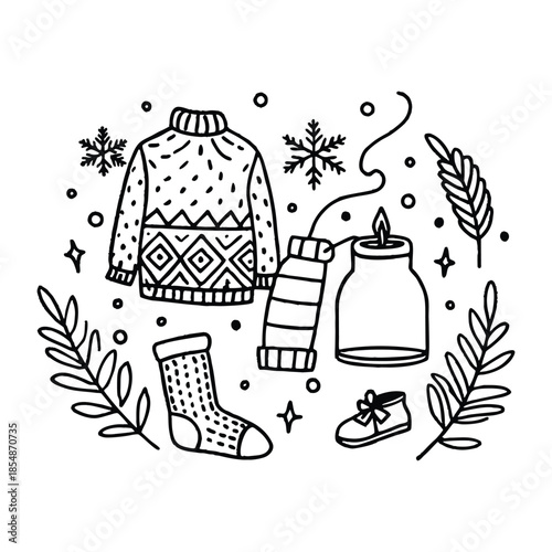 Hygge winter socks sweater mood