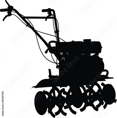 Tractor mounted cultivator for soil preparation and weeding in agriculture