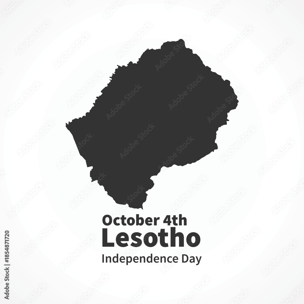 Obraz premium Lesotho flat illustration on white background