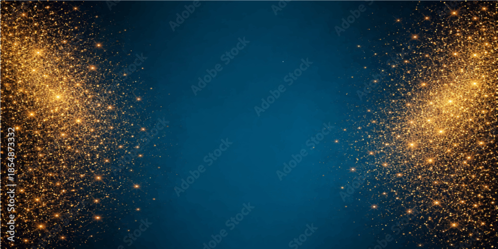 Fototapeta premium An abstract blue halftone background featuring magic winter stars and snowflake textures creates a festive holiday wallpaper design with light dust and space rain patterns