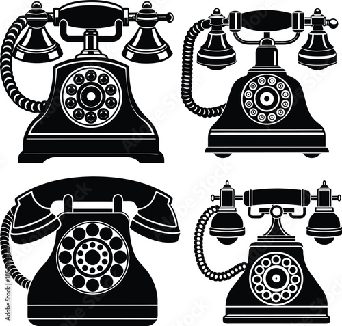 retro telephone set