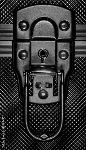 gros plan sur une serrure de valise, PNG format 9:16