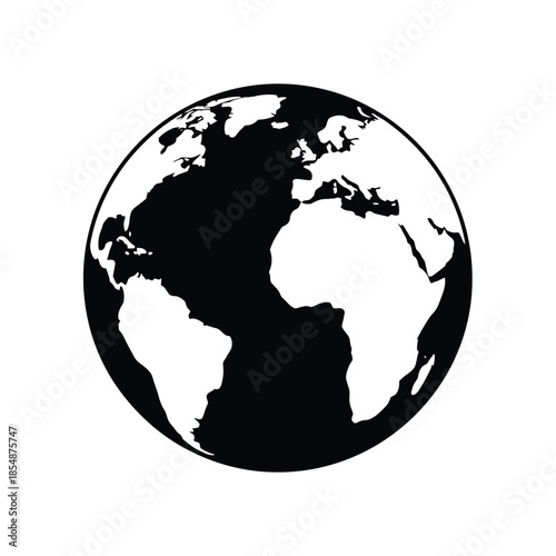 A striking depiction of the earth as a dark and dramatic silhouette
