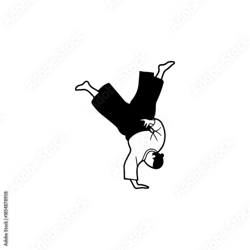 Athletic Person Performing a Handstand Pose.