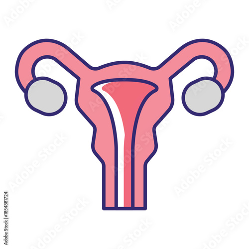 Uterus  Vector Icon which can easily modify or edit
