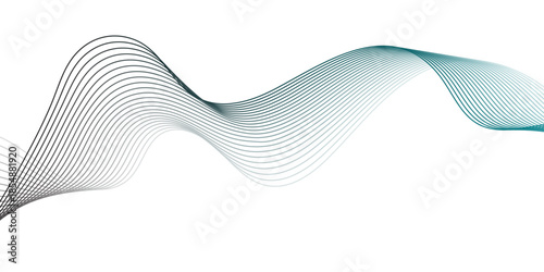 Abstract colorful flowing wave line. Digital frequency equalizer.