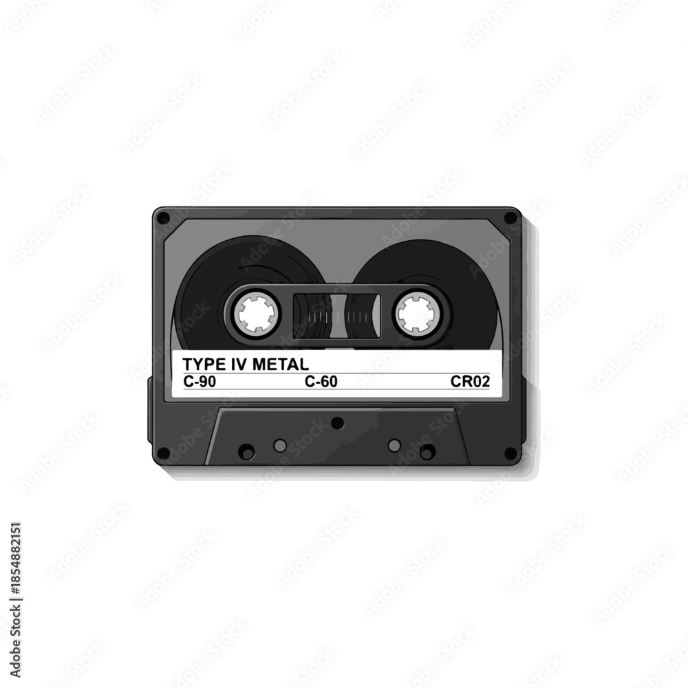 Fototapeta premium Vintage cassette tape close up details.