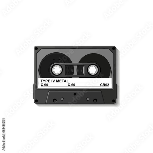 Vintage cassette tape close up details.