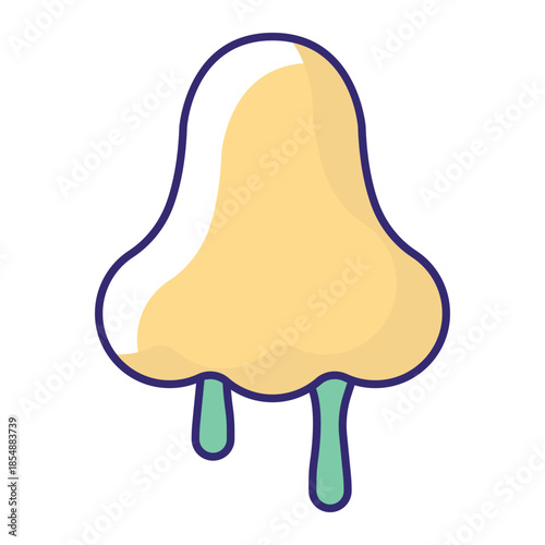 Runny Nose Vector Icon which can easily modify or edit