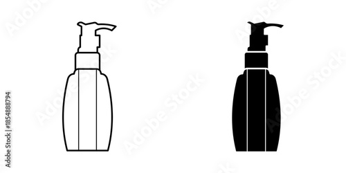 icon design of hair oil bottle or other vector
