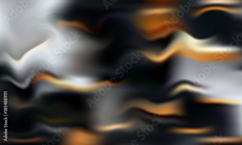 flowing design featuring dark tones and orange-gold accents, resembling waves or smoke. Ideal background for creative projects,