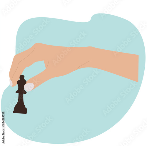 hand holding chess. a hand holding a chess piece. Chess, strategy, and decision-making. 
