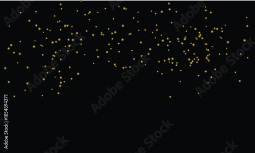Golden Particles on Black Background