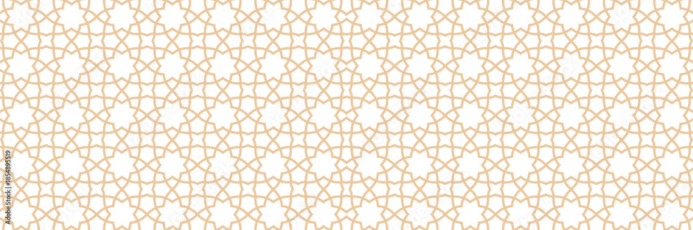 Fototapeta premium Collection of decorative frames and seamless borders. Islamic oriental style