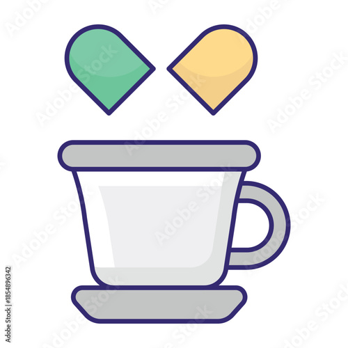 Herbal Drink Vector Icon which can easily modify or edit