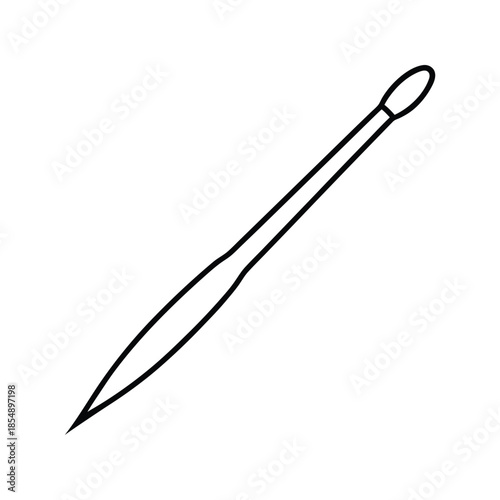 Scalpel line art surgical cutting tool for medical procedures on white background Vector illustration