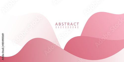 Geometric wave abstract design concept background from pink papers sheet. Layered waves background. Suit for bussines, banners