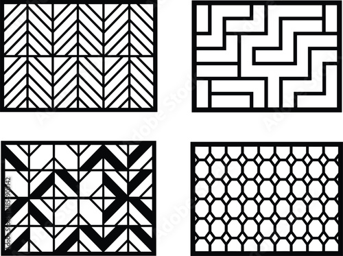 Slika na platnu Seamless pattern of rectangle decoration for abstract vector background exactly 100 chars