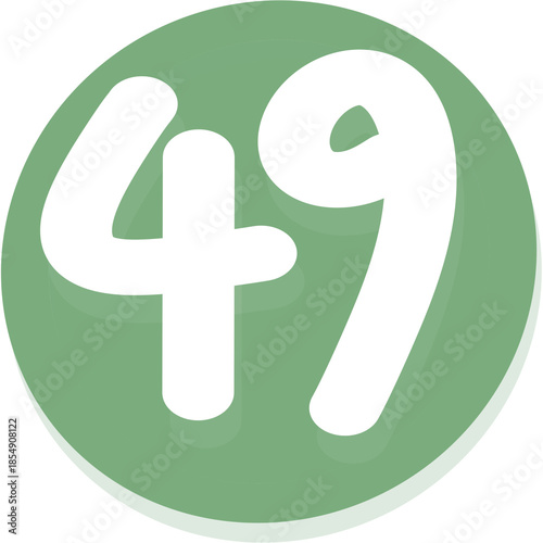 Green number 49