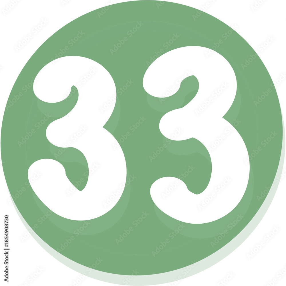 Fototapeta premium Green number 33