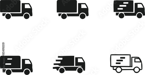 Truck delivery service icons