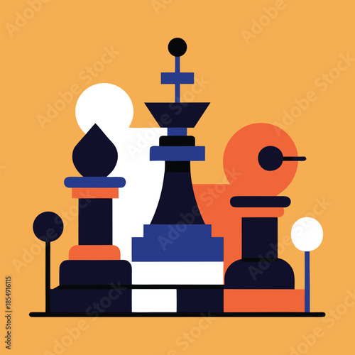 chess pawn on the chessboard