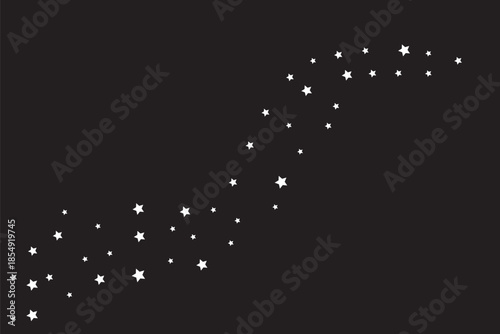 Vector illustration of realistic falling comet. Shooting star, meteor. Meteorite with a tail. EPS 10.