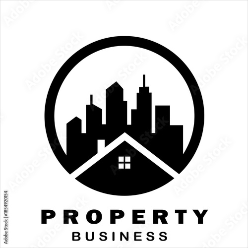 A clean, professional real estate logo symbolizing trust, growth, stability, and modern property solutions. Ideal for agencies, developers, and property brands.