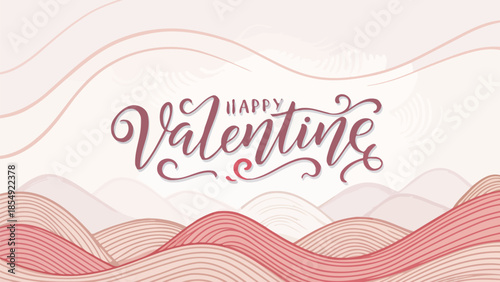 Happy Valentine's Day elegant greeting card design