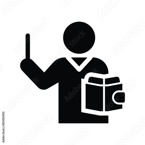  teacher glyph icon illustration vector graphic.eps