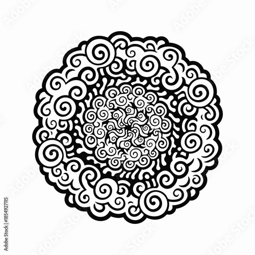abstract swirling cloud vortex pattern