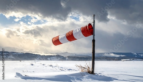 Snowy Landscape with Wind Vane.