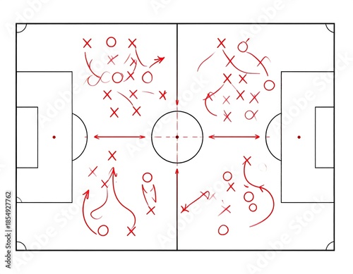 Soccer Strategy Diagram for Team Play.