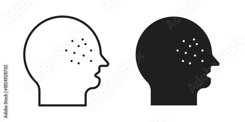 Acne icons or logo design isolated sign symbol vector illustration - high quality line style vector