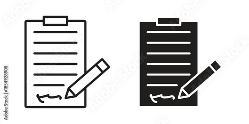 Agreement icons or logo design isolated sign symbol vector illustration - high quality line style vector