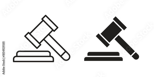 Auction icons or logo design isolated sign symbol vector illustration - high quality line style vector