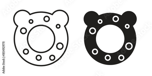 Baby orthopedic pillow icons or logo design isolated sign symbol vector illustration - high quality line style vector