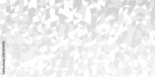 Abstract low polygon paper design. white and gray pattern square background. Geometric print composed of triangles. white triangle tiles pattern mosaic wallpaper background.