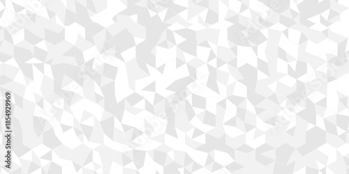 Abstract low polygon paper design. white and gray pattern square background. Geometric print composed of triangles. white triangle tiles pattern mosaic wallpaper background.
