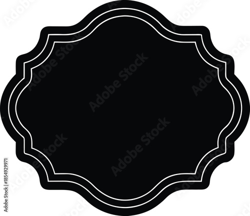 Elegant Ornate Black Label Frame