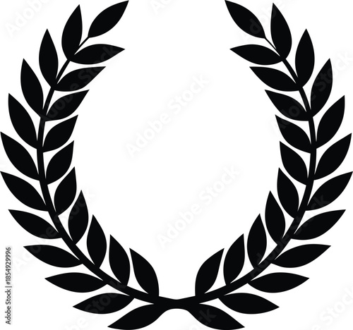laurel wreath award vector illustration	