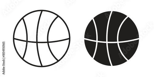 Basketball icons or logo design isolated sign symbol vector illustration - high quality line style vector