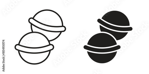 Bath salts bomb icons or logo design isolated sign symbol vector illustration - high quality line style vector