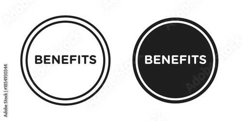 benefits icons or logo design isolated sign symbol vector illustration - high quality line style vector