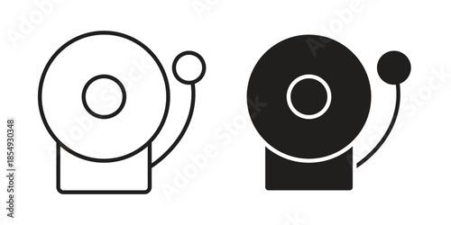 Bell school icons or logo design isolated sign symbol vector illustration - high quality line style vector