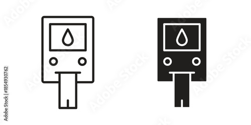 Blood sugar test icons or logo design isolated sign symbol vector illustration - high quality line style vector